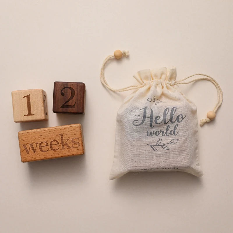 Capture your baby’s growth with these Montessori Nordic Wooden Baby Milestone Blocks. Made from high-quality, non-toxic wood, they are perfect for commemorating age milestones. Ideal as baby photography props or a baby shower gift. Available in 3 or 6-piece sets with a free cloth bag and gift box