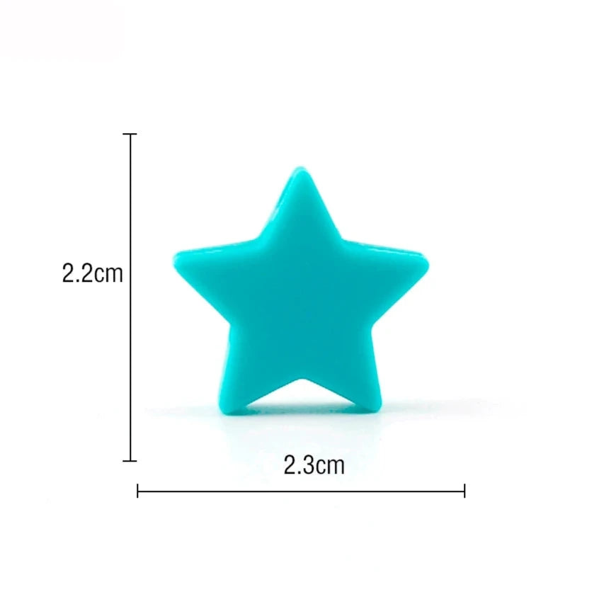 Babylove Silicone Star Teether Beads 10PCs 23mm