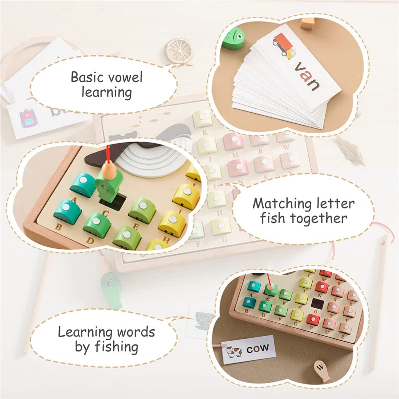 Explore our Spelling Fishing Magnet Game from Bubebaby Babylove!  Perfect for ages 3-6 years, this engaging game features an animals & nature theme. Please note: keep away from fire and small pieces may pose a choking hazard. CE certified for safety in Europe, it’s a fun and educational choice for your little ones! 