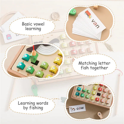 Explore our Spelling Fishing Magnet Game from Bubebaby Babylove!  Perfect for ages 3-6 years, this engaging game features an animals & nature theme. Please note: keep away from fire and small pieces may pose a choking hazard. CE certified for safety in Europe, it’s a fun and educational choice for your little ones! 