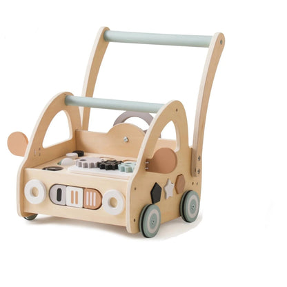 Montessori Bubebaby Babylove Learning Walker for children aged 3-6 years, made from high-quality wood and CE certified. Weighing 357g and sized at 46.5cm x 35.4cm x H45.3cm, this walker features engaging nature and transportation themes. Safe, durable, and perfect for early learning and development