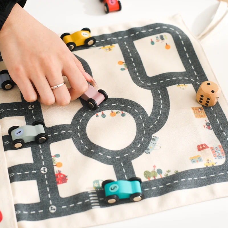 Montessori Traffic Toy Road Map designed for imaginative play and learning at BubeBaby