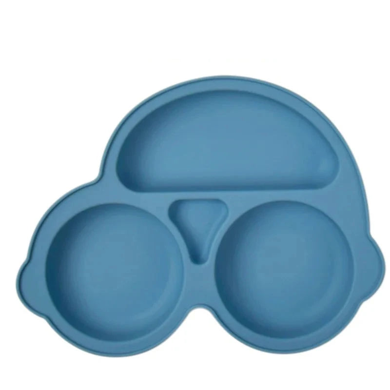 the BabyLove Silicone Dining Plate with Suctions at BubeBaby. Designed for babies and toddlers (0-6Y), this cartoon-themed plate is made from BPA-free, latex-free, and phthalate-free silicone. Perfect for mealtimes, it features a strong suction base to keep the plate in place. Ideal for a safe and mess-free dining experience