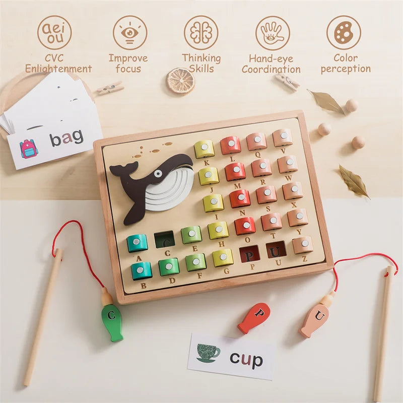 Explore our Spelling Fishing Magnet Game from Bubebaby Babylove!  Perfect for ages 3-6 years, this engaging game features an animals & nature theme. Please note: keep away from fire and small pieces may pose a choking hazard. CE certified for safety in Europe, it’s a fun and educational choice for your little ones! 