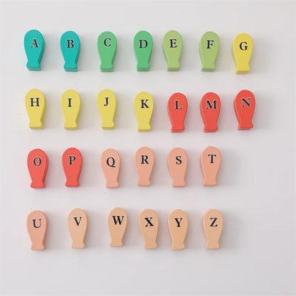 Montessori Wooden Magnetic Spelling Fishing Game