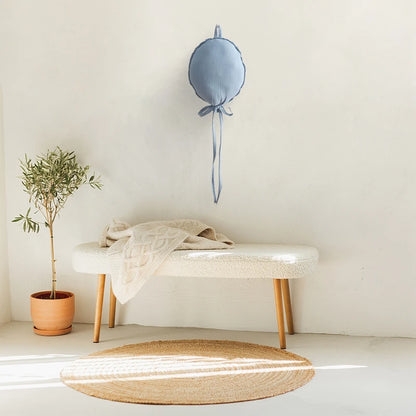 Add a touch of charm to your nursery with our Wall Hung Decorative Balloon Pillow. Perfect for all ages, this unisex pillow adds a whimsical touch to any room. Ideal for newborns, toddlers, and young children, it's a delightful and versatile décor piece for your baby’s space