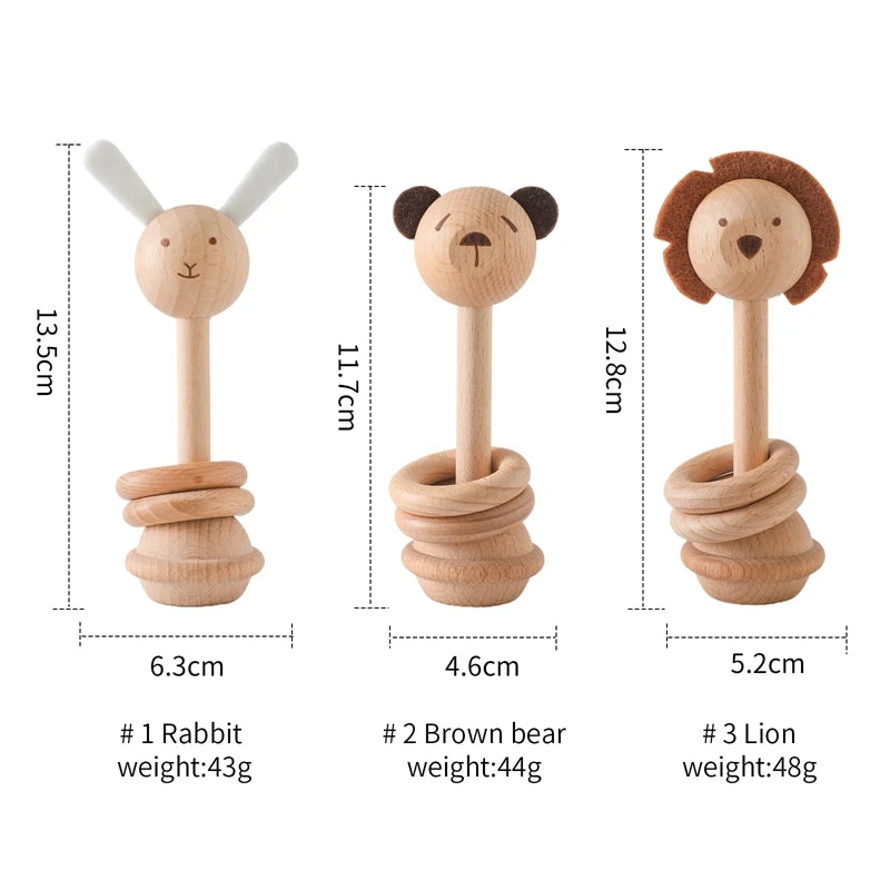 Explore our natural wood geometric rattle from Bubebaby BabyLove, designed for babies aged 0-36 months. CE-certified and crafted from high-quality wood, this unisex rattle features a variety of geometric shapes. Perfect for early sensory development and safe for all little ones