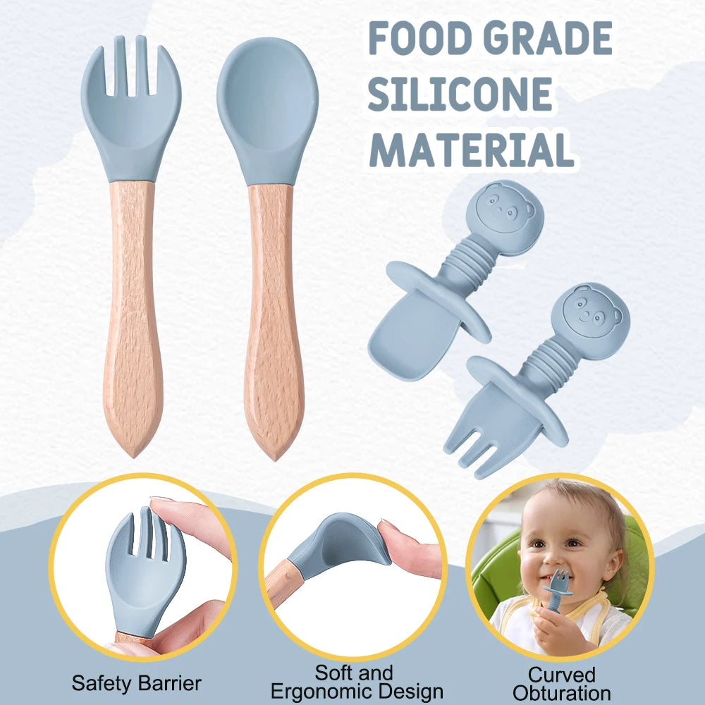 BabyLove Silicone Feeding Set at BubeBaby, perfect for babies aged 3-6 years. This 10-piece set includes solid-patterned storage boxes  made from high-quality, latex-free, nitrosamine-free, phthalate-free, BPA-free, and PVC-free silicone. Safe, durable, and ideal for food storage