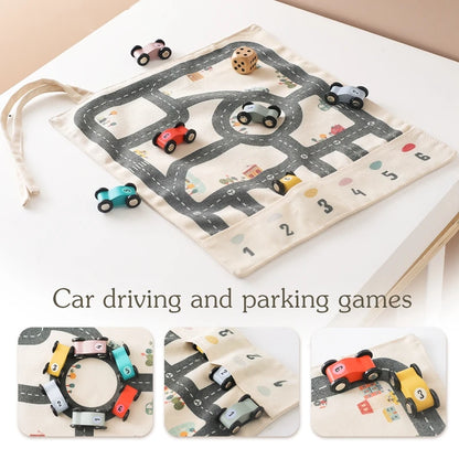 Montessori Traffic Toy Road Map designed for imaginative play and learning at BubeBaby