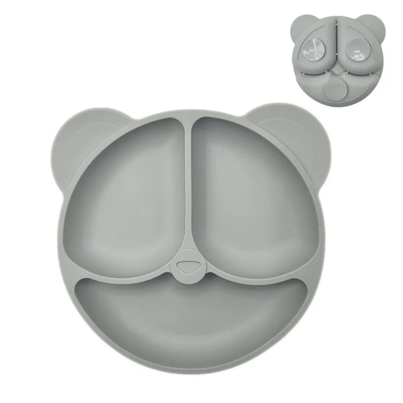 the BabyLove Silicone Dining Plate with Suctions at BubeBaby. Designed for babies and toddlers (0-6Y), this cartoon-themed plate is made from BPA-free, latex-free, and phthalate-free silicone. Perfect for mealtimes, it features a strong suction base to keep the plate in place. Ideal for a safe and mess-free dining experience