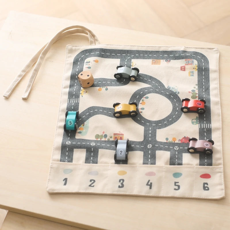 Montessori Traffic Toy Road Map designed for imaginative play and learning at BubeBaby