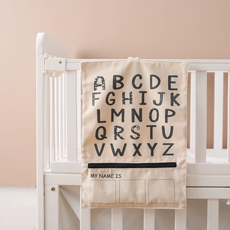 Shop the Montessori ABC Word and Letter Cognitive Puzzle at Bubebaby – an educational toy designed for children aged 0-6 years. Made with non-toxic materials and CE-certified for safety, this canvas-wrapped puzzle set promotes early literacy skills. Includes a canvas storage bag for easy organization