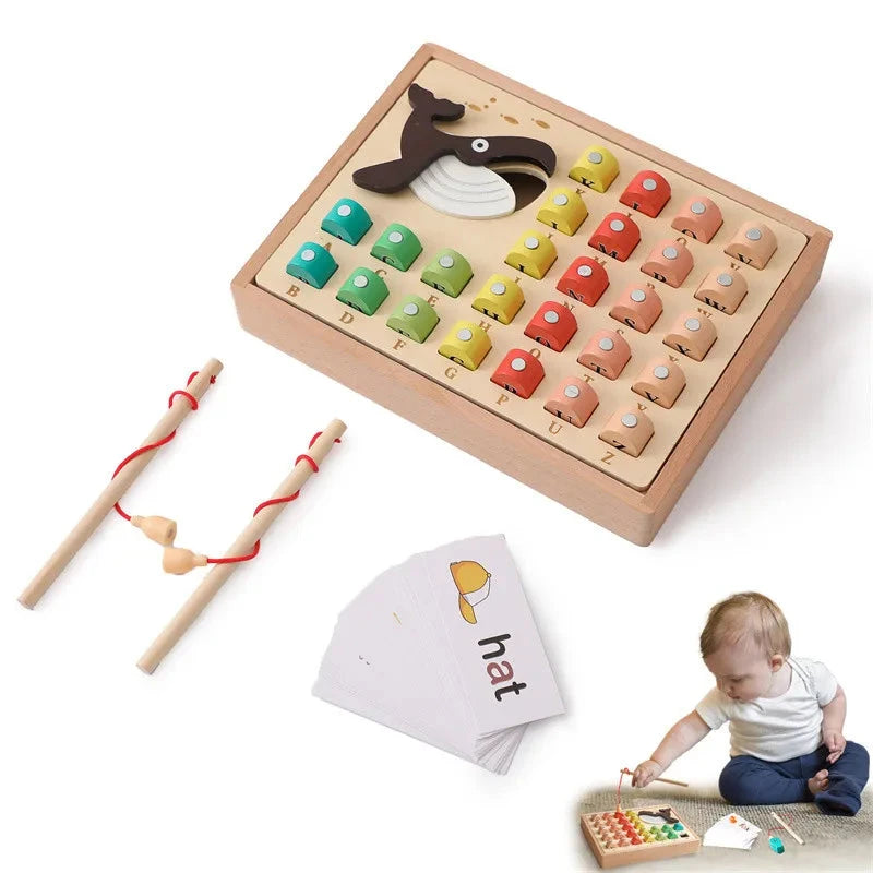 Explore our Spelling Fishing Magnet Game from Bubebaby Babylove!  Perfect for ages 3-6 years, this engaging game features an animals & nature theme. Please note: keep away from fire and small pieces may pose a choking hazard. CE certified for safety in Europe, it’s a fun and educational choice for your little ones! 