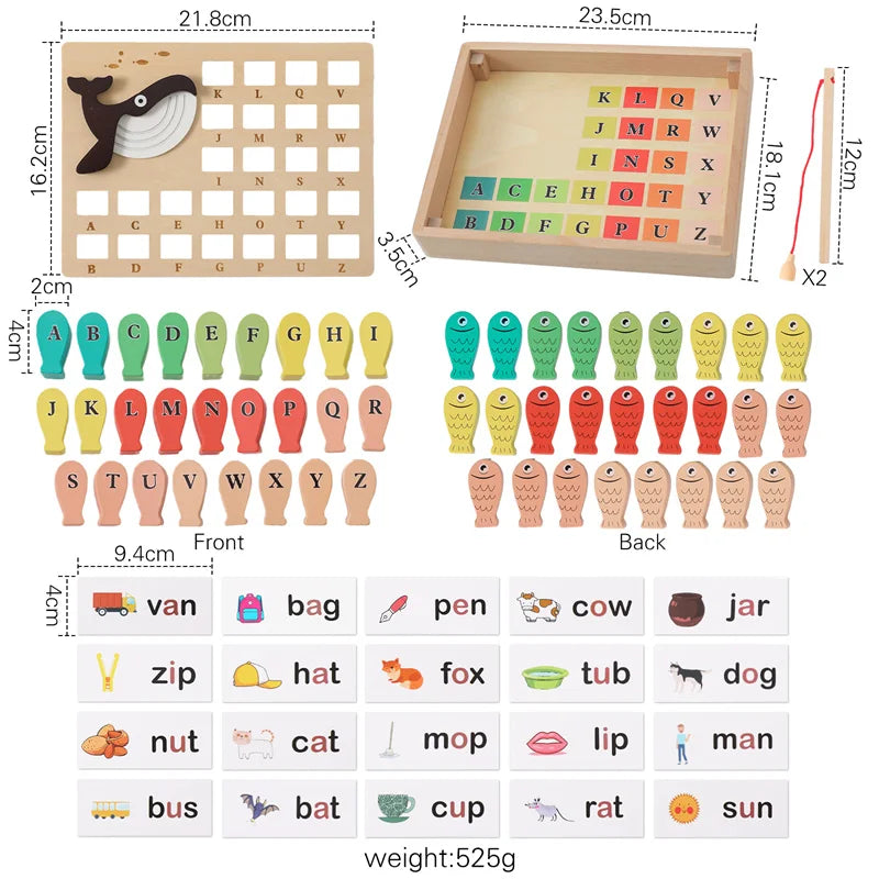 Explore our Spelling Fishing Magnet Game from Bubebaby Babylove!  Perfect for ages 3-6 years, this engaging game features an animals & nature theme. Please note: keep away from fire and small pieces may pose a choking hazard. CE certified for safety in Europe, it’s a fun and educational choice for your little ones! 