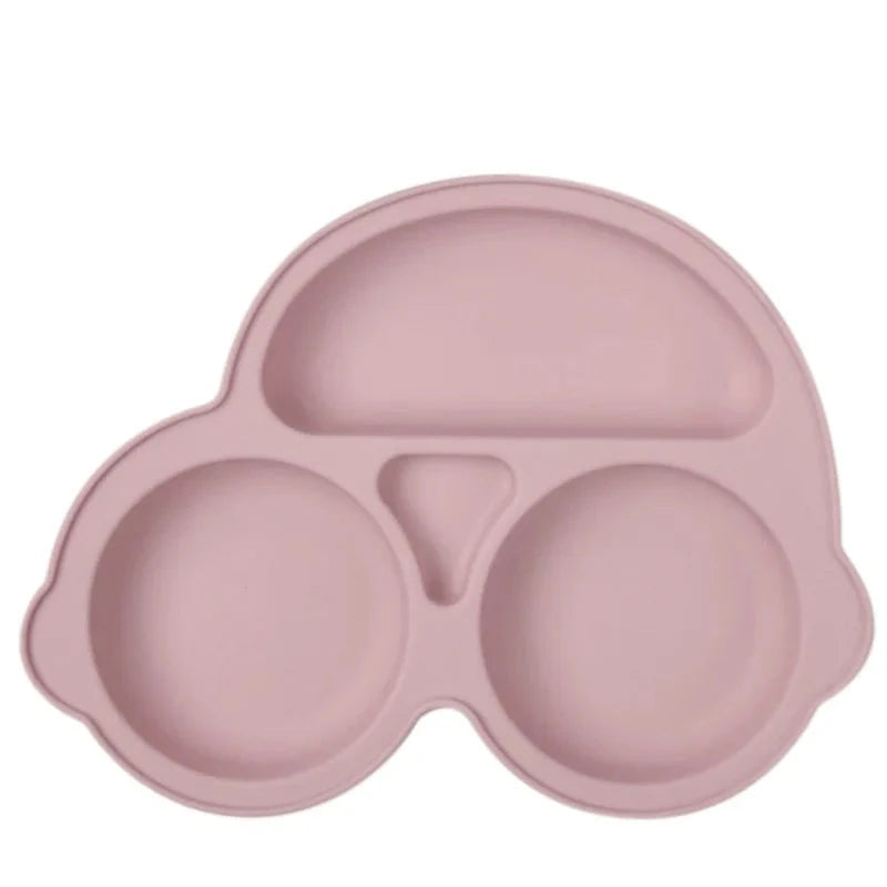 the BabyLove Silicone Dining Plate with Suctions at BubeBaby. Designed for babies and toddlers (0-6Y), this cartoon-themed plate is made from BPA-free, latex-free, and phthalate-free silicone. Perfect for mealtimes, it features a strong suction base to keep the plate in place. Ideal for a safe and mess-free dining experience