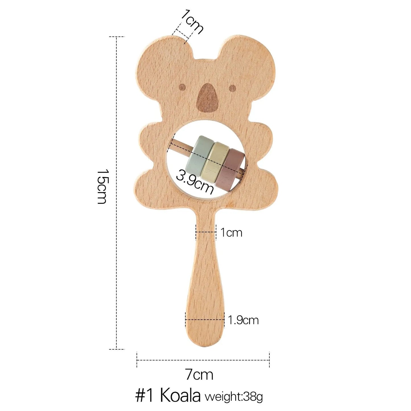 Explore our natural wood geometric rattle from Bubebaby BabyLove, designed for babies aged 0-36 months. CE-certified and crafted from high-quality wood, this unisex rattle features a variety of geometric shapes. Perfect for early sensory development and safe for all little ones