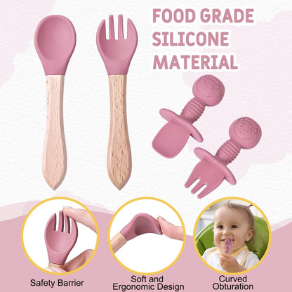 BabyLove Silicone Feeding Set at BubeBaby, perfect for babies aged 3-6 years. This 10-piece set includes solid-patterned storage boxes  made from high-quality, latex-free, nitrosamine-free, phthalate-free, BPA-free, and PVC-free silicone. Safe, durable, and ideal for food storage