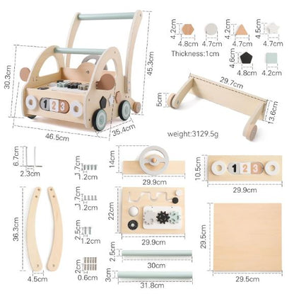 Montessori Babylove  Wooden Push-Pull Walker Toy